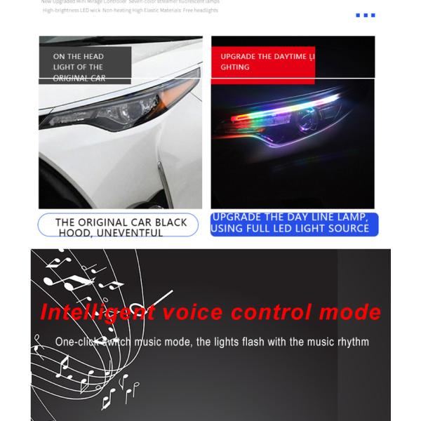 Waterproof 5050 Car Headlight Led Tube Strip / Led Tail Lights Strips  45cm 60cm