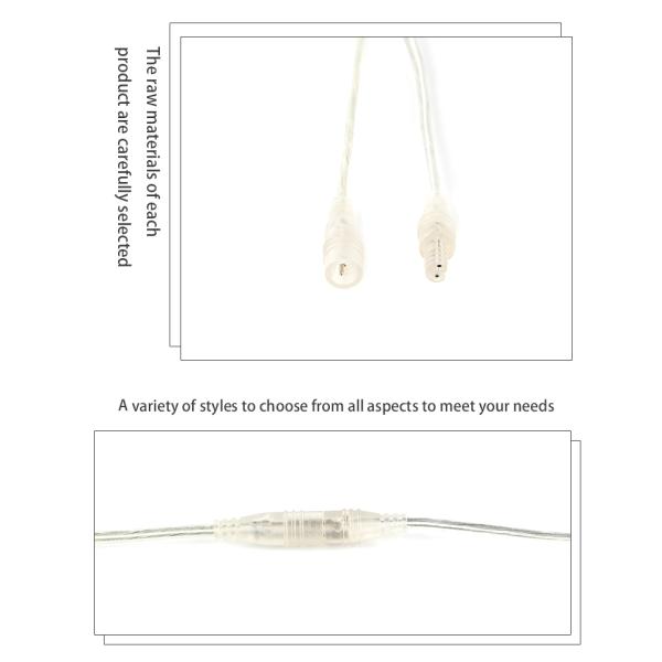 110V 2 Pin Low Voltage Waterproof Connector for Cable Range 3.0-4.0mm PVC/PA66 and Adapter