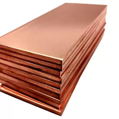 10mm To 2500mm Red Copper Plate Polished Brass Sheet Square For Electrical