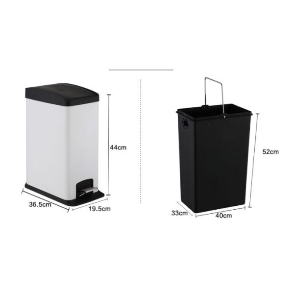 Stainless Steel Kitchen Garbage Can With Foot Pedal  Waste Bin Dustbin for Office