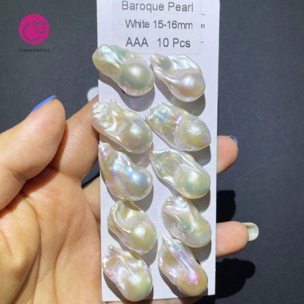 Wholesale High Quality 3A Baroque Loose Freshwater Pearls Natural Cultured White Pink Purple for DIY Pearl Earrings
