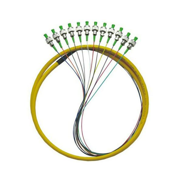 Bunched Fiber Optic Pigtail FC / PC , 12 Core SM Fibra óptica pigtail