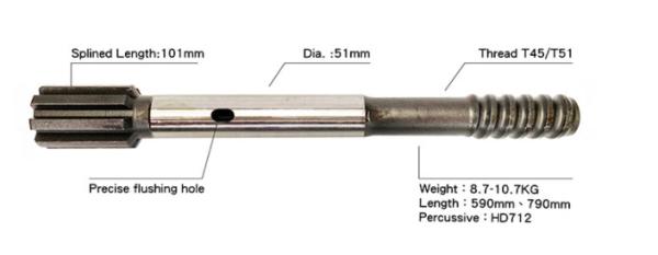 Structural Alloy Steel Rock Drilling Tools Forging For Energy Mining