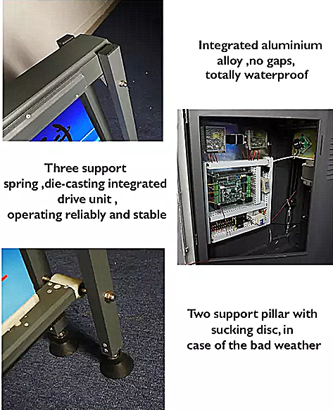 ODM OEM рекламы ворот заграждения автостоянки нержавеющей стали IP44