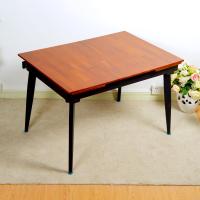 Mesa de comedor convertible retractable de madera de caoba ajustable