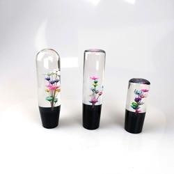 Flower Resin Stick Shift Knob , Transparent Gear Knob Car Accessory