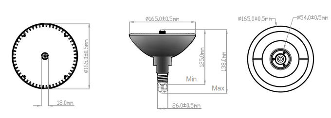 Стена шарика RGB установила основание Par56 IP68 одновременным управлением 12V E26 светов 100% бассейна