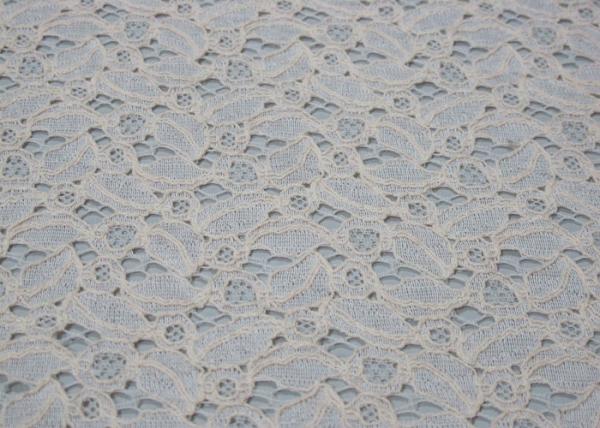 Ivory Cotton Nylon Lace Fabric For Dresses 