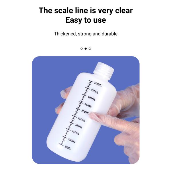 Narrow Neck Plastic Bottle With Scale Line Medicine Liquid Packaging Container