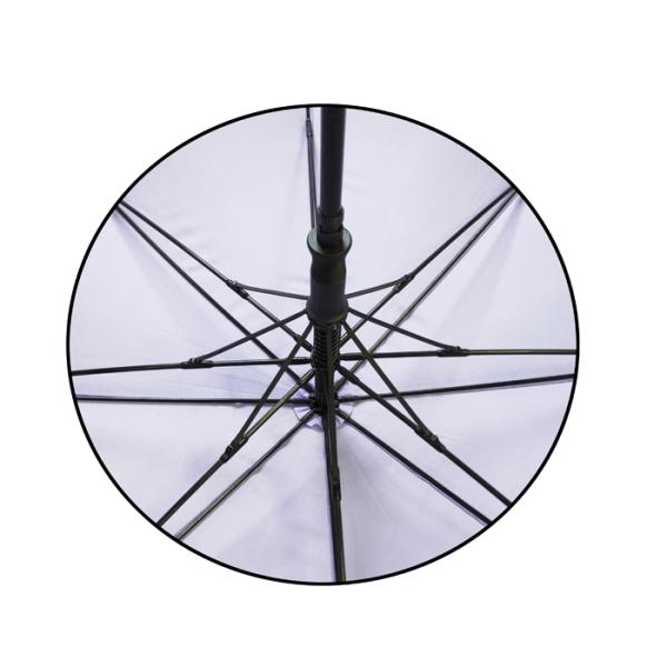 190T Pongee Double Canopy Fiberglass Windproof Golf Umbrella Straight Oversize
