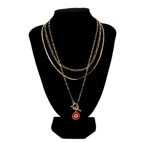 Colar de Barbie Diamond Castle Necklace Carnelian Pendant da forma do ouro para mulheres