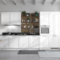Armoires de cuisine de l'île Blanc bois massif tiroir intérieur panier Armoire équipée