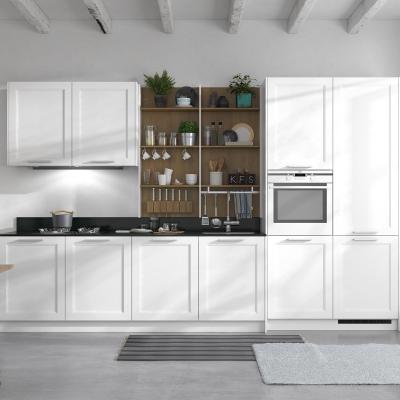 White Solid Wood Indoor Kitchen Island Cabinets With Drawers Basket Equipped Cupboard