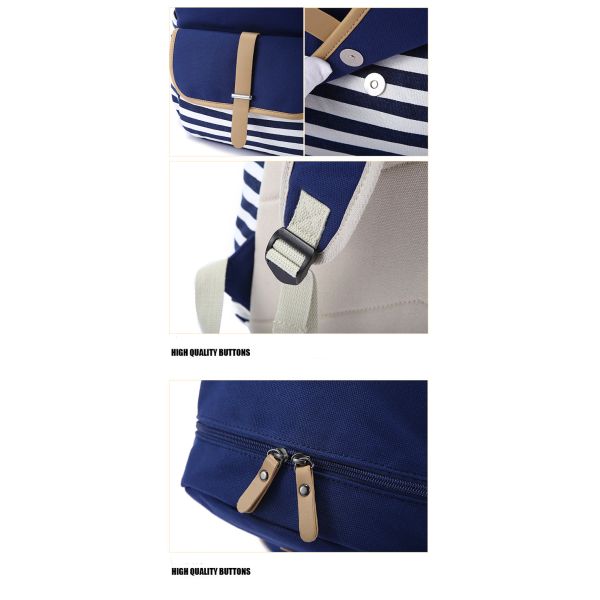 USB Charge Stripe Children School Bag