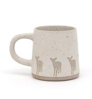 Taça de café de Natal feita à mão Taças cerâmicas de pedras Taças de presente Taça cerâmica com impressão 3D de seda de veado