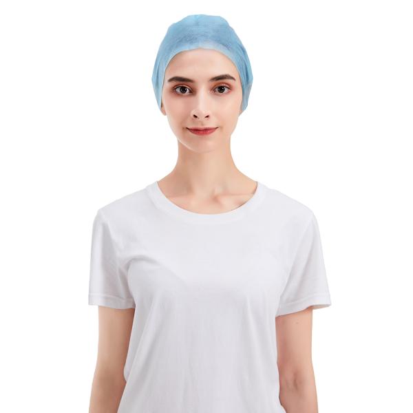 disposable head cap disposable surgeon caps nonwoven PP cap with ties CE ISO13485 disposable head covers