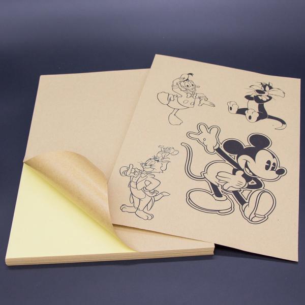Water Glue Colorful Kraft Sticker Photo Paper