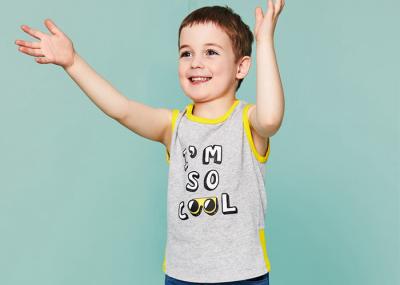 Summer Cotton Sleeveless Children's Clothing Custom Printed T - Shirt Casual Vest