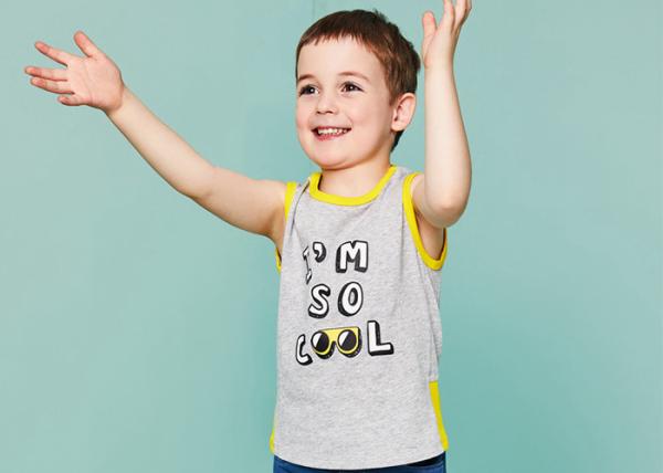 Summer Cotton Sleeveless Children's Clothing Custom Printed T - Shirt Casual Vest