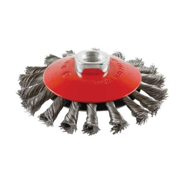 Durable Twist Knot Bevel Wire Brush Strong Steel Wires Fits M14 Angle Grinders
