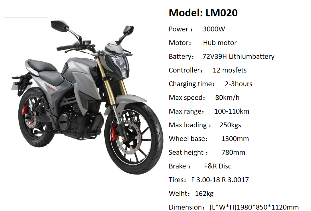 Africa Passenger & Cargo-Carrying Fast-Charging & Long-Range Electric Motorcycle Bike Source Factory