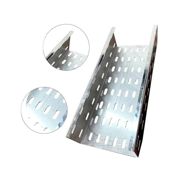 Plateau de câbles en acier inoxydable rectangulaire avec durabilité et circulation d'air