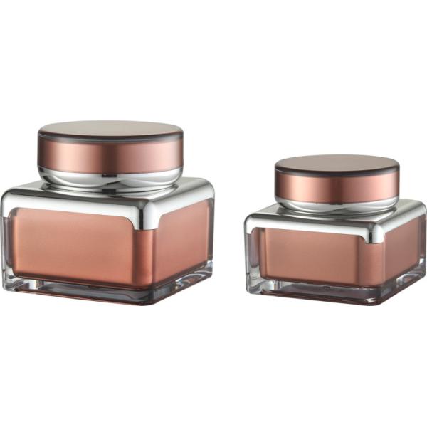 JL-JR813 Square 30ml 50ml Acrylic Cream Jar Screw Lid Cosmetic Jar