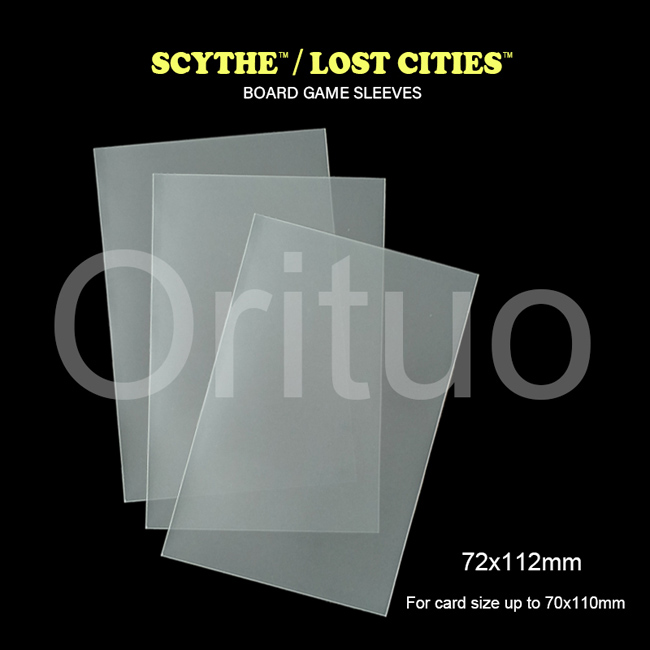 Рукава для карт Scythe / Lost Cities 72x112 мм, матовые, прозрачные, без бликов