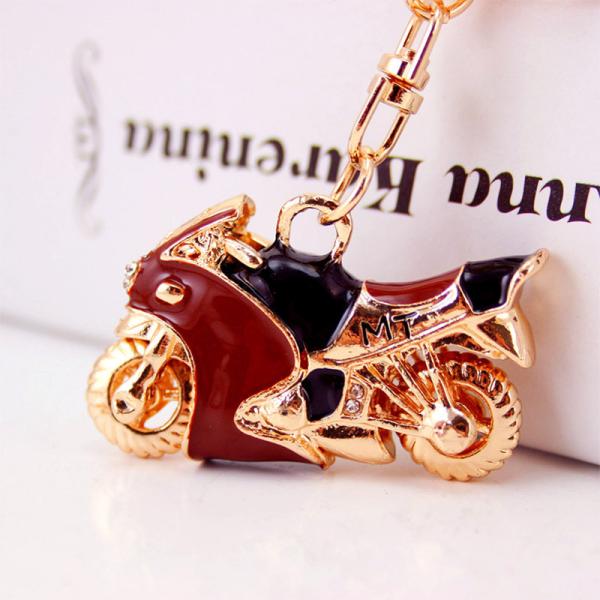 motorcycle Rhinestone Key Chain 6cm x 6cm Luxury Crystal Pendant