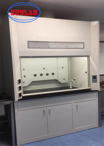 Custom White 1500Mm L Laboratory Fume Cupboard For School Hospital
