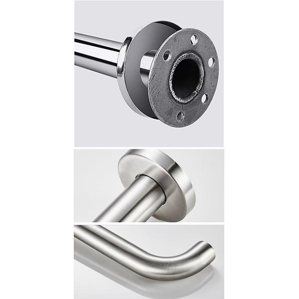 T Shaped Stainless Steel Grab Bar With Mirror Polishing Brushed Nickel Color