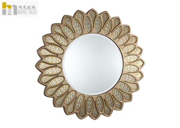 Luxury Round Glass Venetian Mirror , Decorative Vanity Mirror For Makeup Dressing