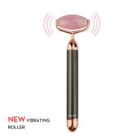 Rose Quartz Facial Massage Vibrating Jade Roller Length elétrica 160mm