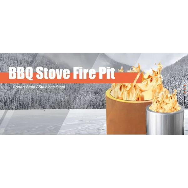 Портативная на открытом воздухе располагаясь лагерем яма огня Corten низкого дыма стальная деревянная горящая