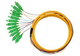 Ribbon Single Mode Fiber Pigtail With FC Fiber Optic Connector