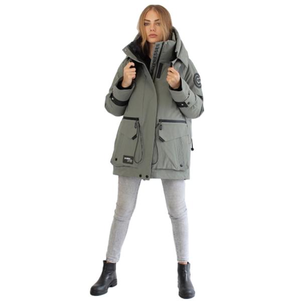 FODARLLOY Wholesale Ladies Stand Collar Warm Hooded Cotton-Padded Clothes Women Slim Winter Jackets Women Coats