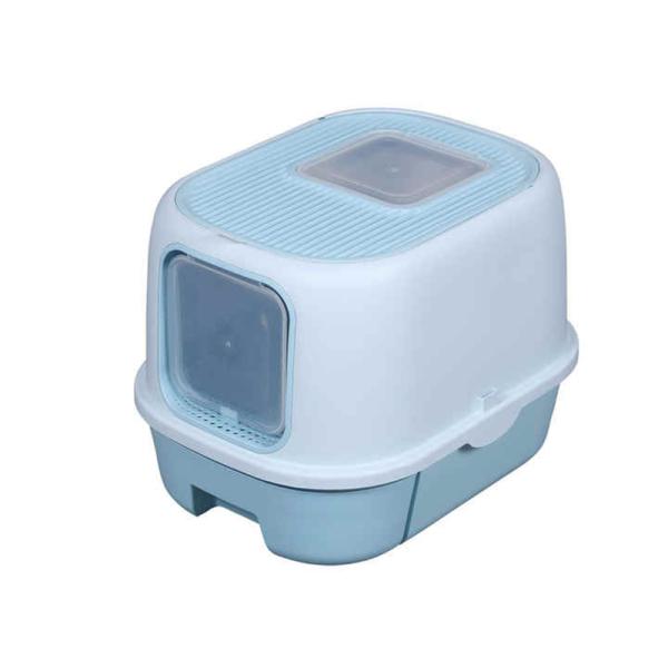 Multi Cats Suitable Pink Enclosed Cat Litter Box With Anti Splash And Litter Shovel