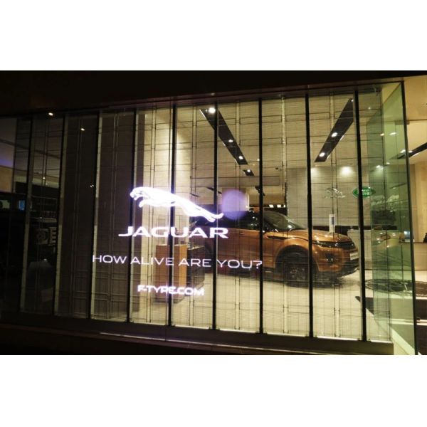 HD P3.9mm Transparent Glass LED Screen Grid Window Display 4500cd/ M²