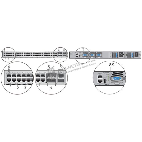 Huawei CE5855E-48T4S2Q-B Network Switch with 48 GE RJ45 Ports 4 10GE SFP+ and 2 40GE QSFP+ Ports