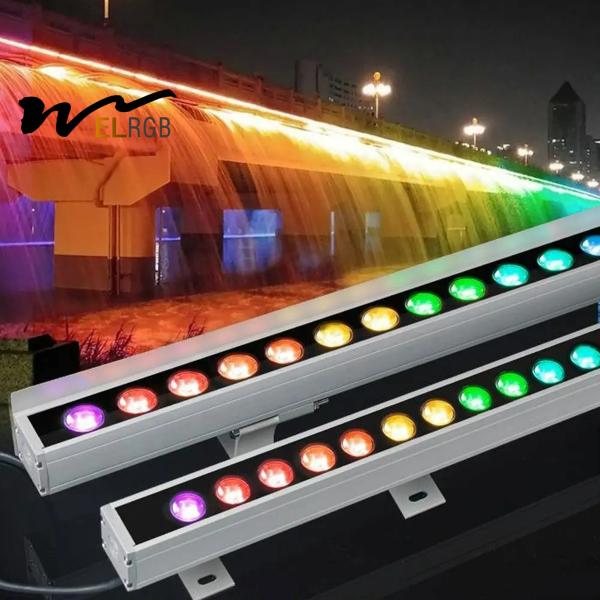 Dmx512 Arquitetura Iluminação de lavagem de parede Iluminação de trabalho exterior DC12V 36W RGB