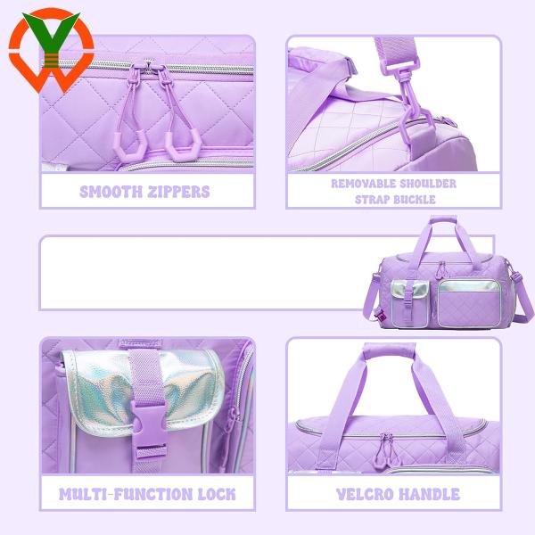 Sacs à dos de mode pour femmes avec roues Sacs de nuit avec boîte à chaussures pour les voyages