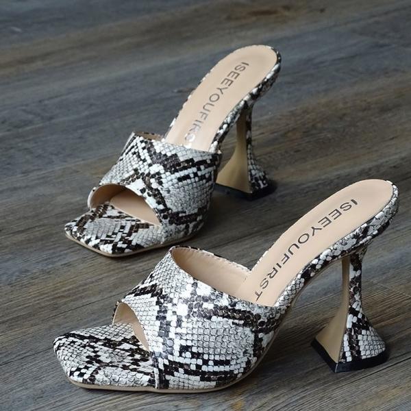 Patent PU OEM Women High Heeled Shoes Strap Metallie Wine Glass Heel