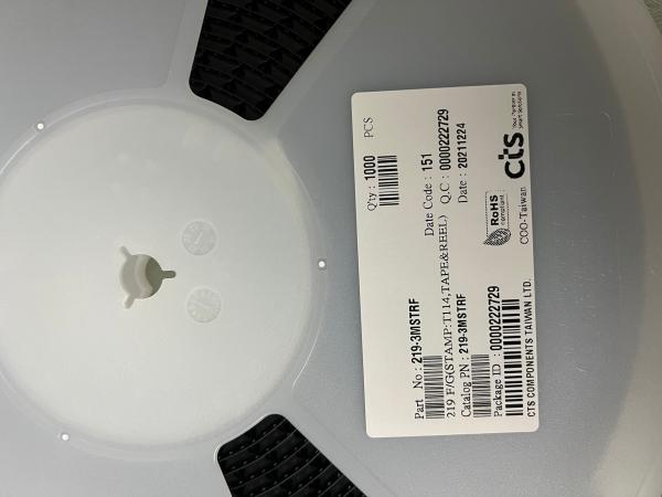 219-3MSTR  New In Stock  	 SWITCH SLIDE DIP SPST 100MA 20V