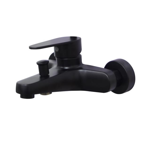 three-piece sStainless steel 304 Hand Shower Wall mount shower Faucet  Comercial  sanitary ware basin mixer Black Color
