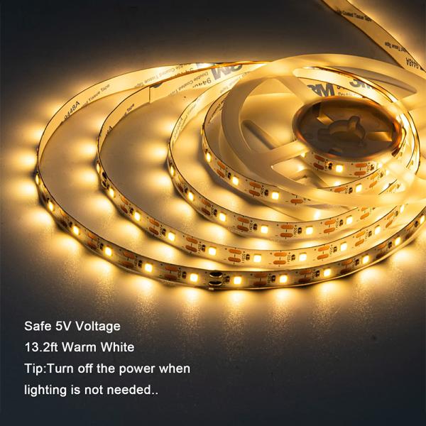 Decoración de interiores 3000K/4000K/6500K Electroplata flexible SMD2835 Luz de banda LED 5V 8mm 120LED