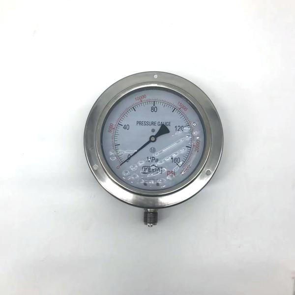 0 To 1600Bar Stainless Steel Liquid Filled Pressure Gauge Shockproof Silicone Filled Pressur