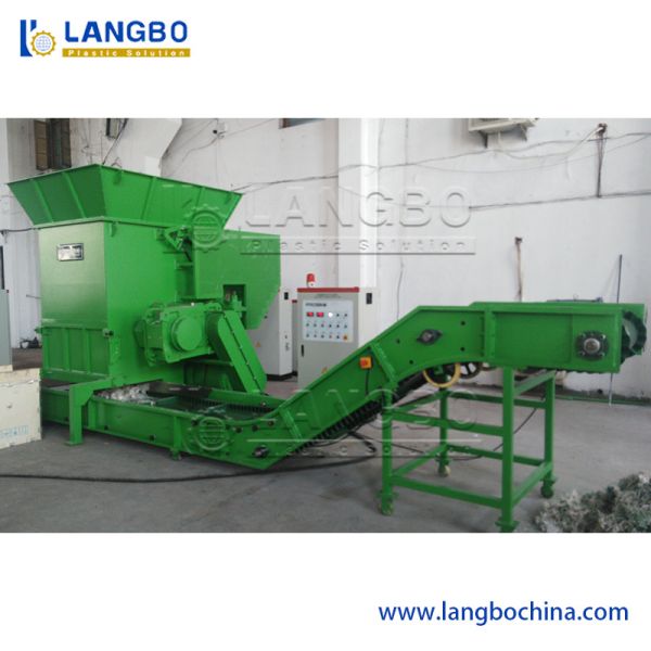 Double Shaft Waste Cardboard Paper Tire Rubber Metal Scrap Wood Lump Barrels Drums Pipe and Plastic Shredder for Recycling Machine