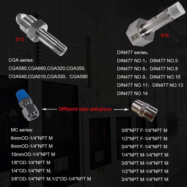 Double régulateur à haute pression de gaz d'acier inoxydable d'étape d'AFK pour l'azote de l'oxygène d'hydrogène de CO2