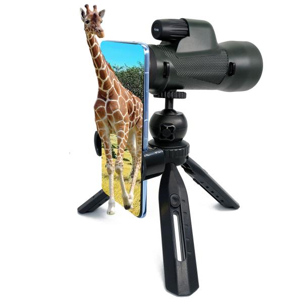 High End Optical Mobile Phone Telescope 10X50 Monocular IPX7 Waterproof HD ED Glass