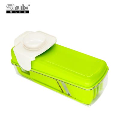 Multi cortador vegetal plástico funcional LFGB 3 em 1 cortador ajustável de Mandoline ajustável